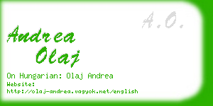 andrea olaj business card